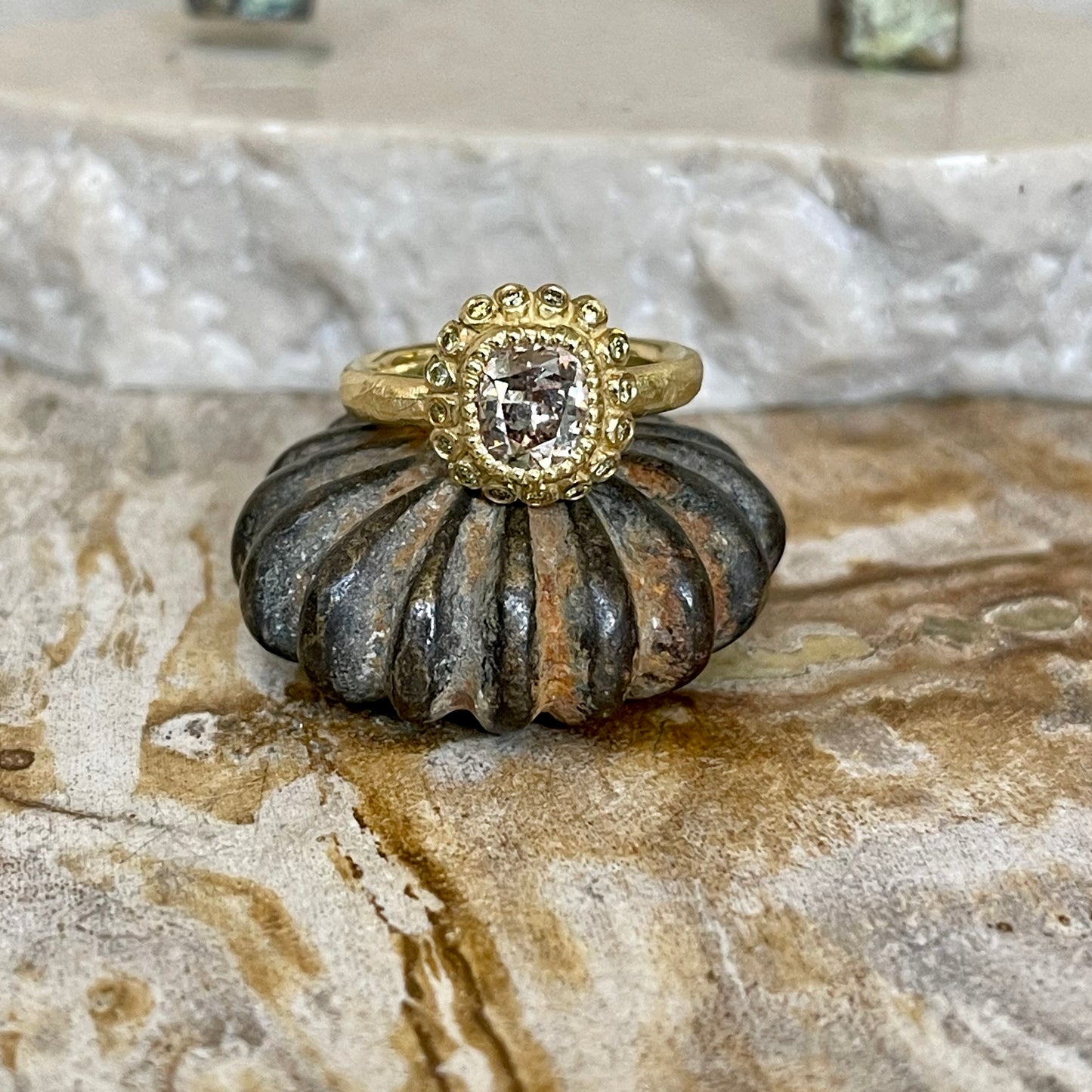 Champagne diamond ring