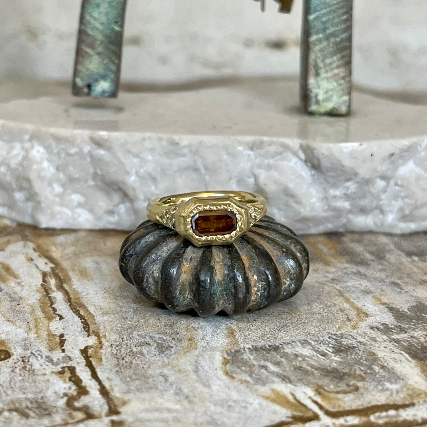 Cognac diamond ring