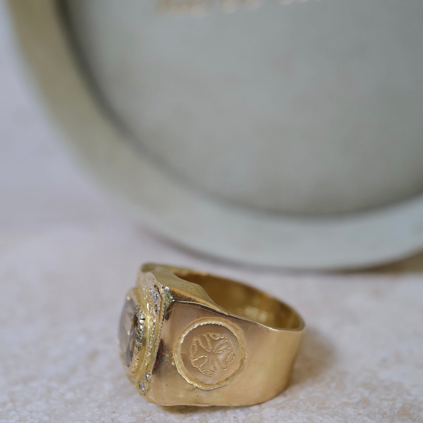 Champagne diamond ring