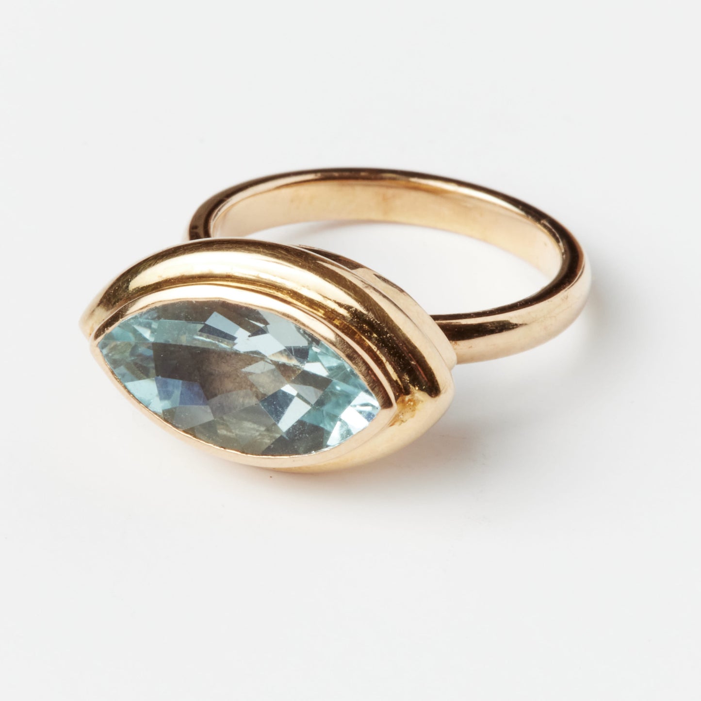 Marquis aquamarine ring