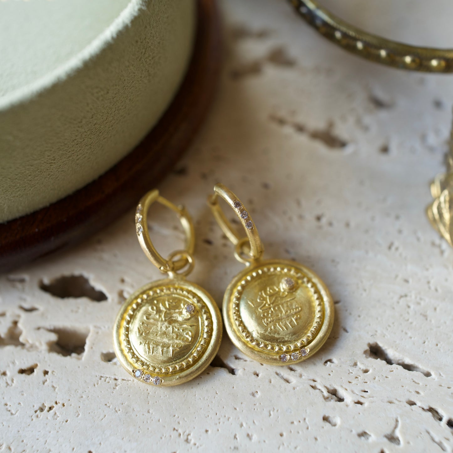 Antique coin earrings