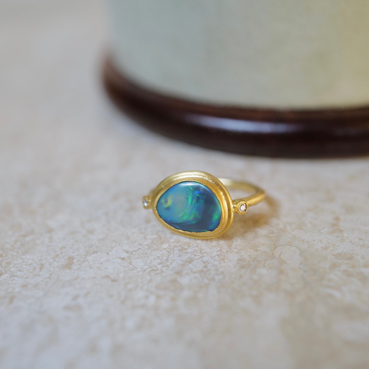 Australian opal ring