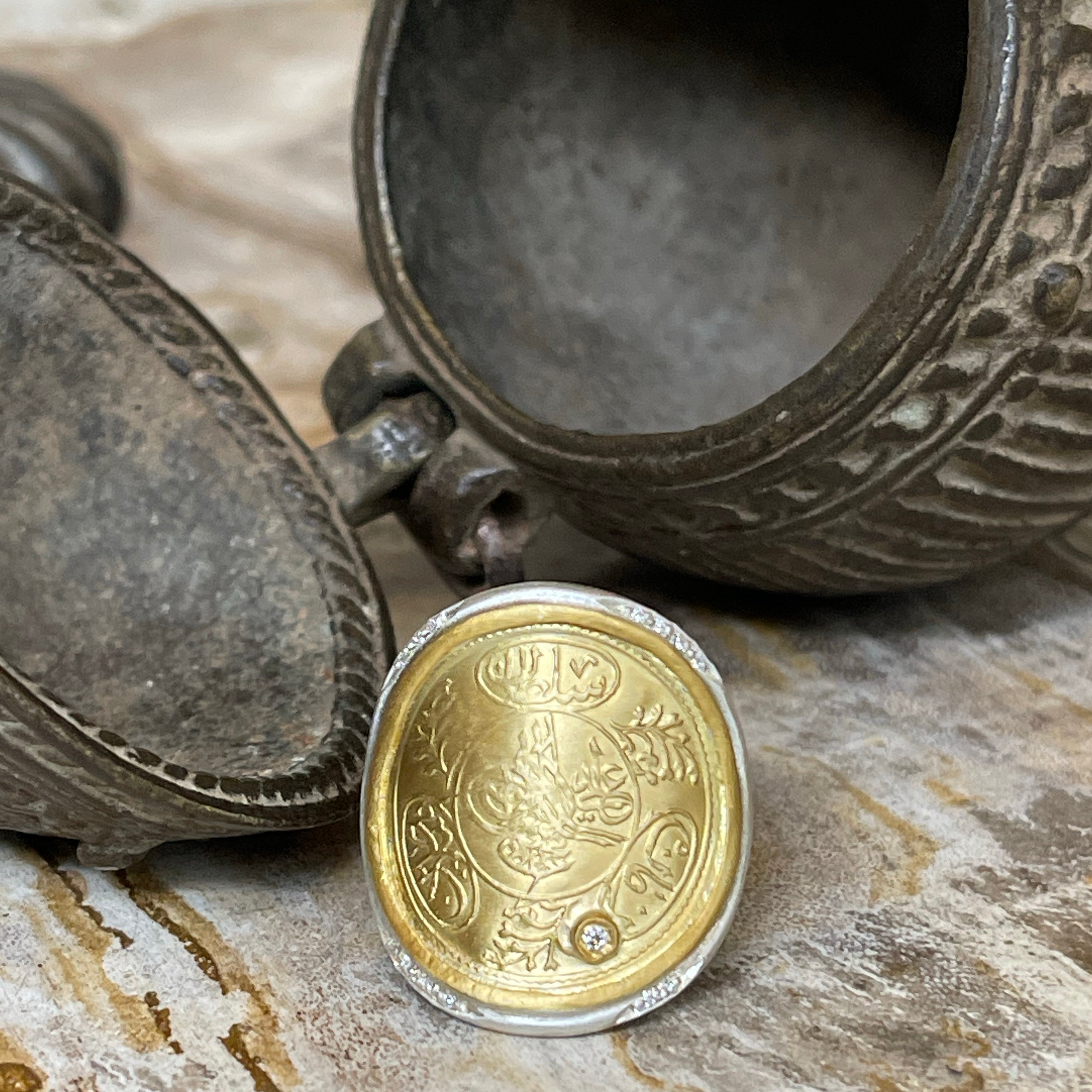 Antique on sale coin ring