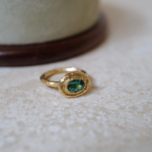 Green tourmaline ring