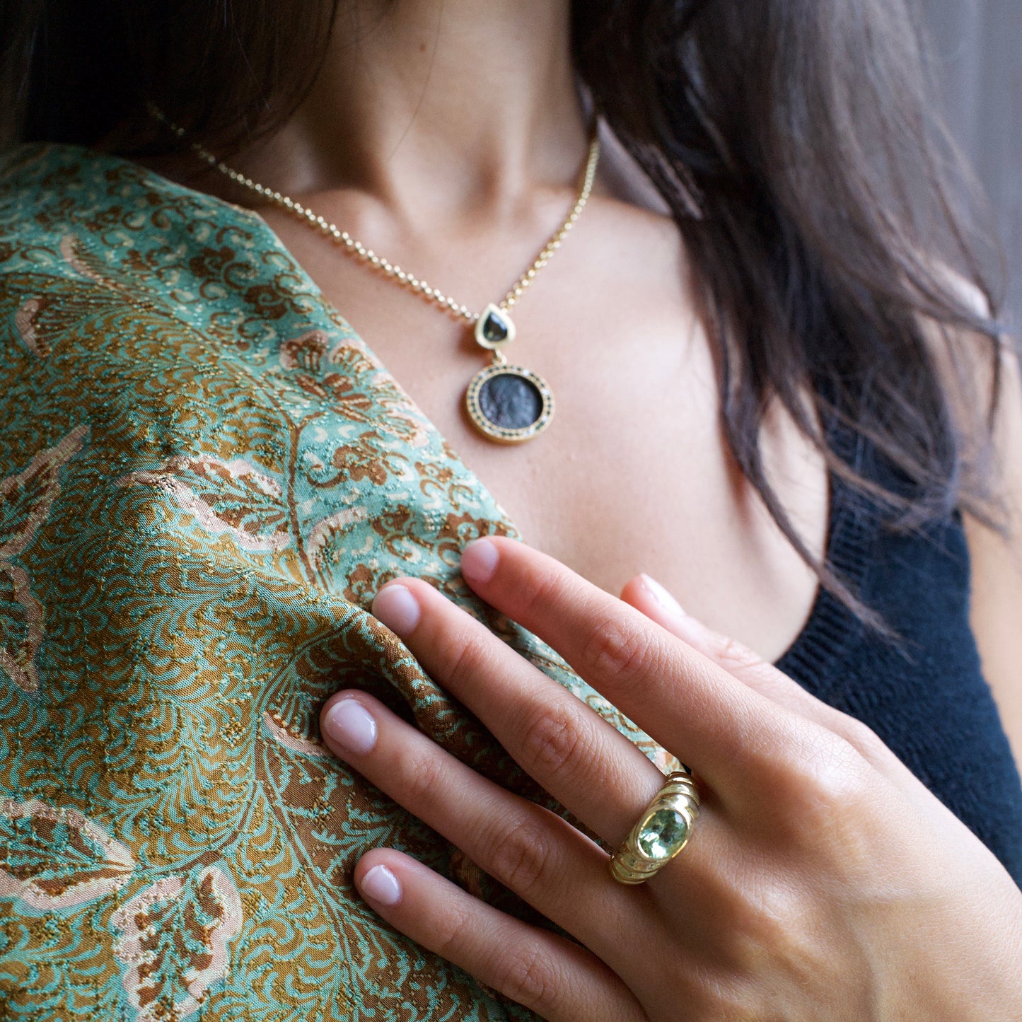 Green tourmaline ring