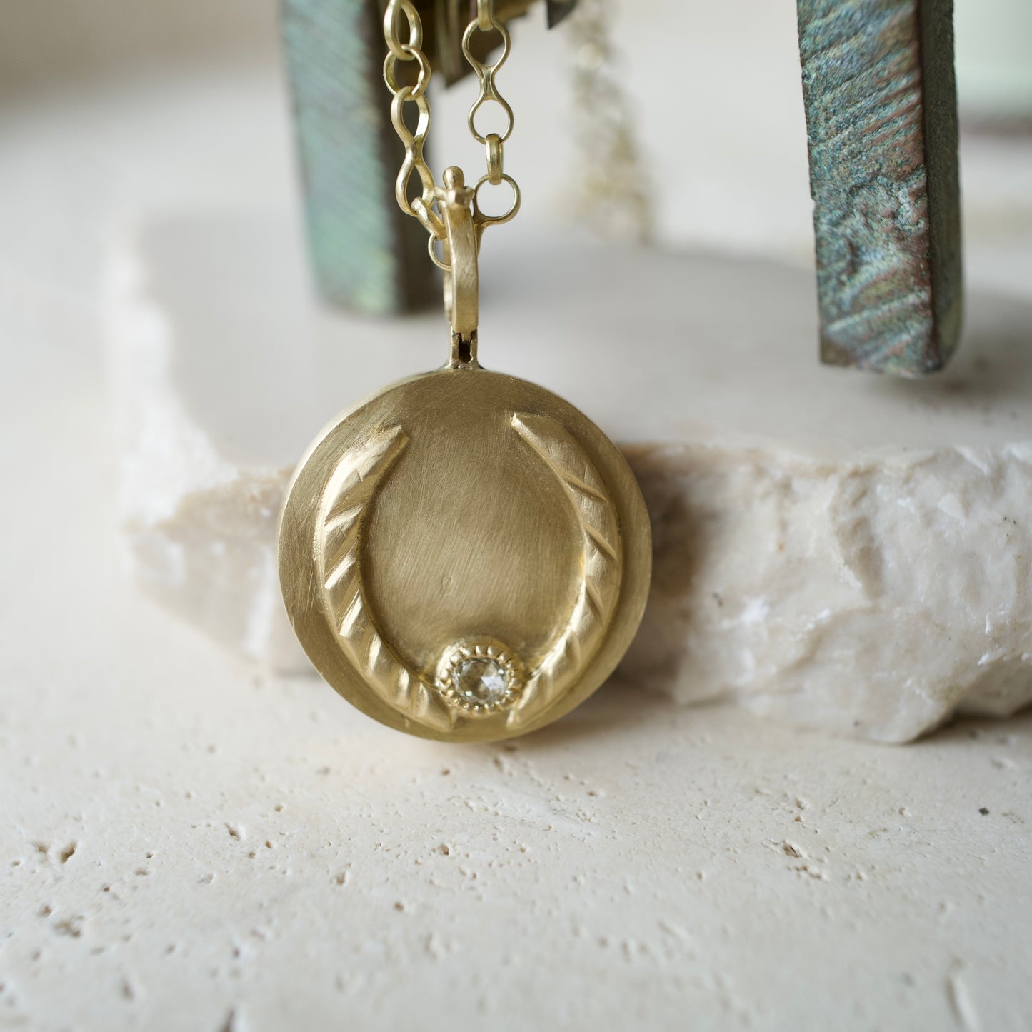 Antique Roman coin pendant